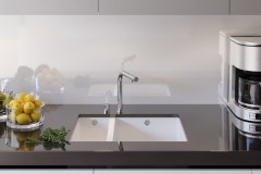 Arizona 1.5 Göz Alttan Yapıştırma Beyaz Granit Evye