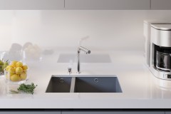 Arizona 1.5 Göz Alttan Yapıştırma Gri Granit Evye