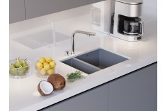 Arizona 1.5 Göz Alttan Yapıştırma Gri Granit Evye
