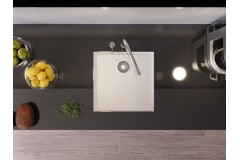 Palmira Tek Göz Beyaz Granit Evye