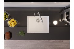 Petra Tek Göz Beyaz  Granit Evye
