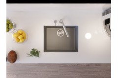 Petra Tek Göz Gri Granit Eviye