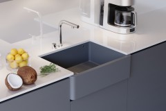 Venedik Antrasit Gri Country Granit Evye
