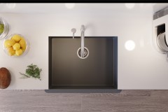 Venedik Antrasit Gri Country Granit Evye