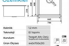 Stella 4470  Altın  Çelik Evye