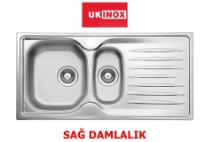 Fusion 100 1.5 Gözlü Sağ Damlalık Mikro Keten Çelik Evye