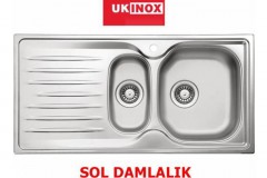 Fusion 100 1.5 Gözlü Sol Damlalık Mikro Keten Çelik Evye