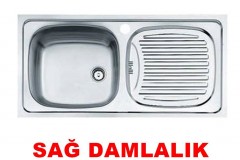 Teka EBM 45 Sağ Damlalıklı Paslanmaz Çelik Evye