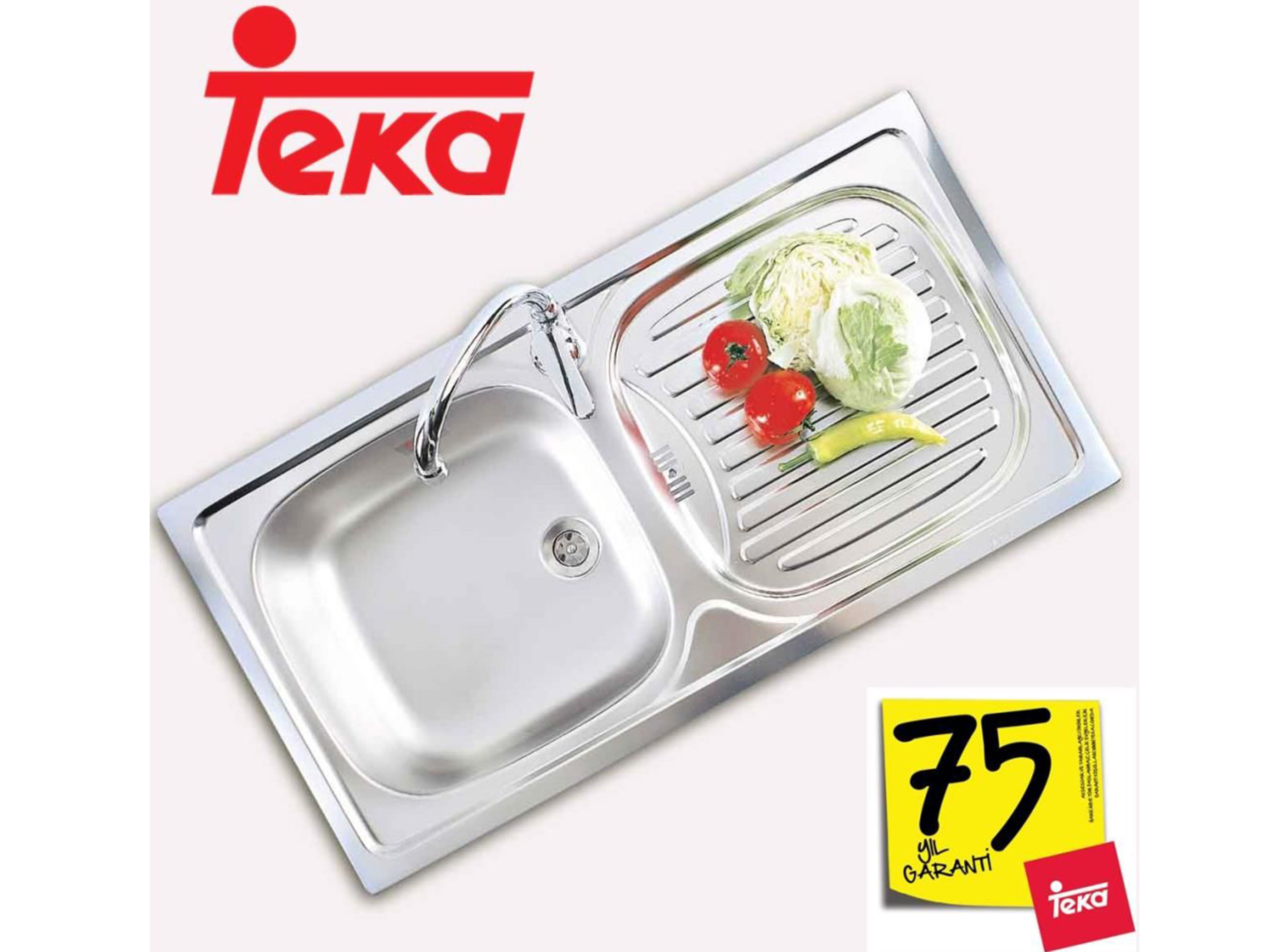 Teka EBM 45 Sol Damlalıklı Paslanmaz Çelik Evye