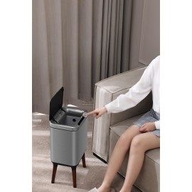 Mase Mode Sensörlü Akıllı Çöp Kutusu Koku Önlemeli Ahşap Ayaklı MAS9710S-9L 