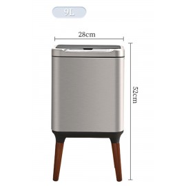 Mase Mode Sensörlü Akıllı Çöp Kutusu Koku Önlemeli Ahşap Ayaklı MAS9710S-9L 