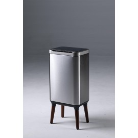 Mase Mode Sensörlü Akıllı Çöp Kutusu Koku Önlemeli Ahşap Ayaklı MAS9711S-13L 