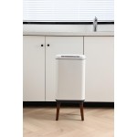 Mase Mode Sensörlü Akıllı Çöp Kutusu Koku Önlemeli Ahşap Ayaklı MAS9711W-13L 