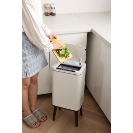Mase Mode Sensörlü Akıllı Çöp Kutusu Koku Önlemeli Ahşap Ayaklı MAS9711W-13L 