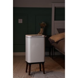 Mase Mode Sensörlü Akıllı Çöp Kutusu Koku Önlemeli Ahşap Ayaklı MAS9711W-13L 