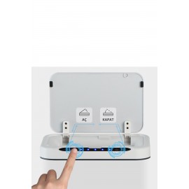 Mase Mode Sensörlü Akıllı Çöp Kutusu Koku Önlemeli Ahşap Ayaklı MAS9711W-13L 