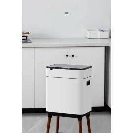 Mase Mode Sensörlü Akıllı Çöp Kutusu Koku Önlemeli Ahşap Ayaklı MAS9710W-9L 