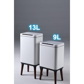 Mase Mode Sensörlü Akıllı Çöp Kutusu Koku Önlemeli Ahşap Ayaklı MAS9710W-9L 