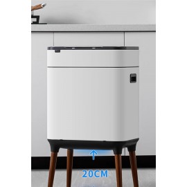 Mase Mode Sensörlü Akıllı Çöp Kutusu Koku Önlemeli Ahşap Ayaklı MAS9710W-9L 