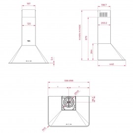 Teka Krem Country Serisi Duvar Tipi Davlumbaz DOS 90.2 VN 