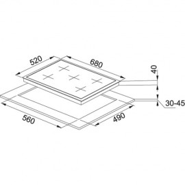 Franke Smart Linear Square Beyaz Ankastre Ocak Fhns 705 4g