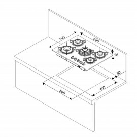 Teka Ankastre Ocak Hf Lux 70 5g Aı Al Tr Cı