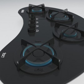 Teka Kristal Cam Gazlı Ocak Siyah Vr 90 4g Aı Al Tr