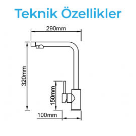 Crauf Attivo 4065 Arıtma Çıkışlı Mutfak Bataryası
