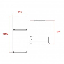 Teka RTF 54760 WH Beyaz No Frost Solo Buzdolabı 75 cm 535 lt