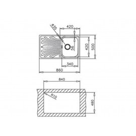 Teka Nerissa 50 Mikroketen Sağ Damlalıklı Çelik Eviye