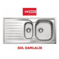 Fusion 100 1.5 Gözlü Sol Damlalık Mikro Keten Çelik Eviye