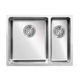 Ukinox ME 340.70 Küçük Göz Sağda Tezgah Altı 1.5 Göz Çelik Eviye