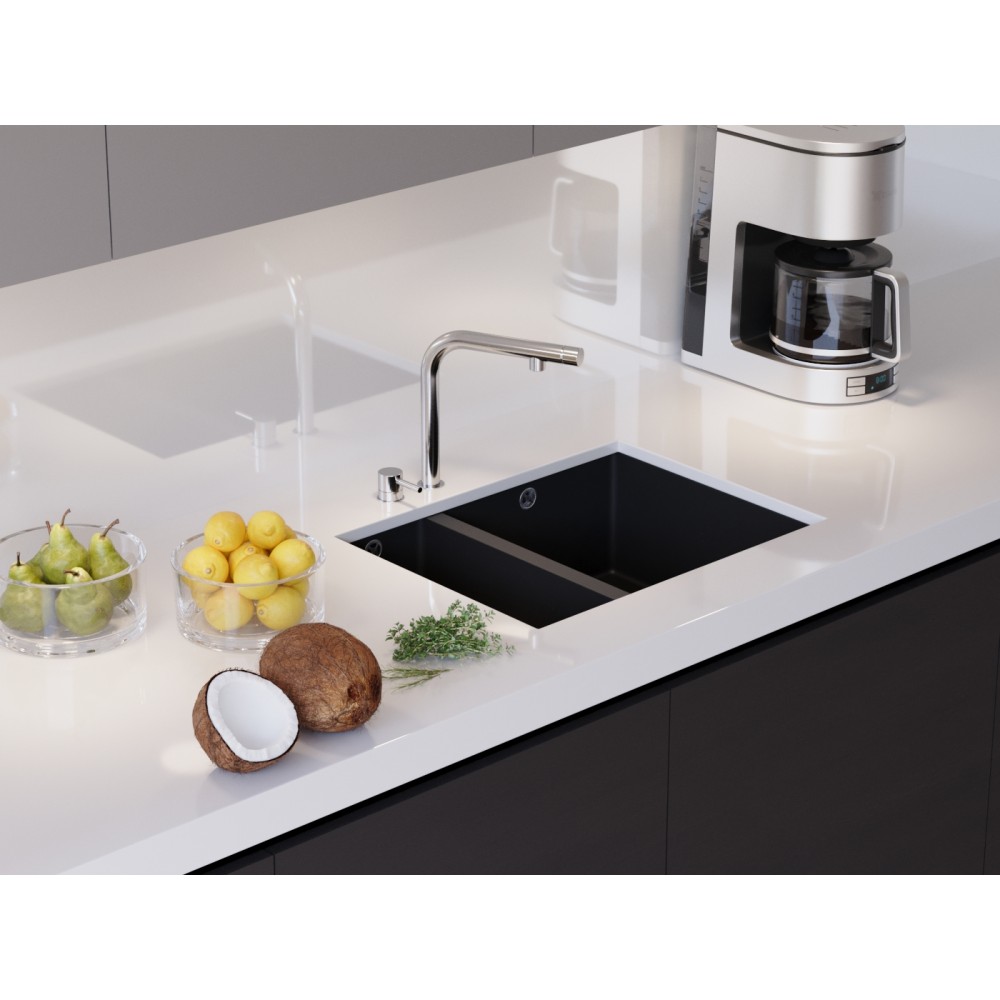 Arizona 1.5 Göz Alttan Yapıştırma Granit Eviye