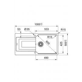 Giza Tek Göz Damlalıklı Granit Eviye