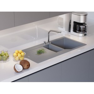 Zeugma 1.5 Göz Damlalıklı Granit Eviye