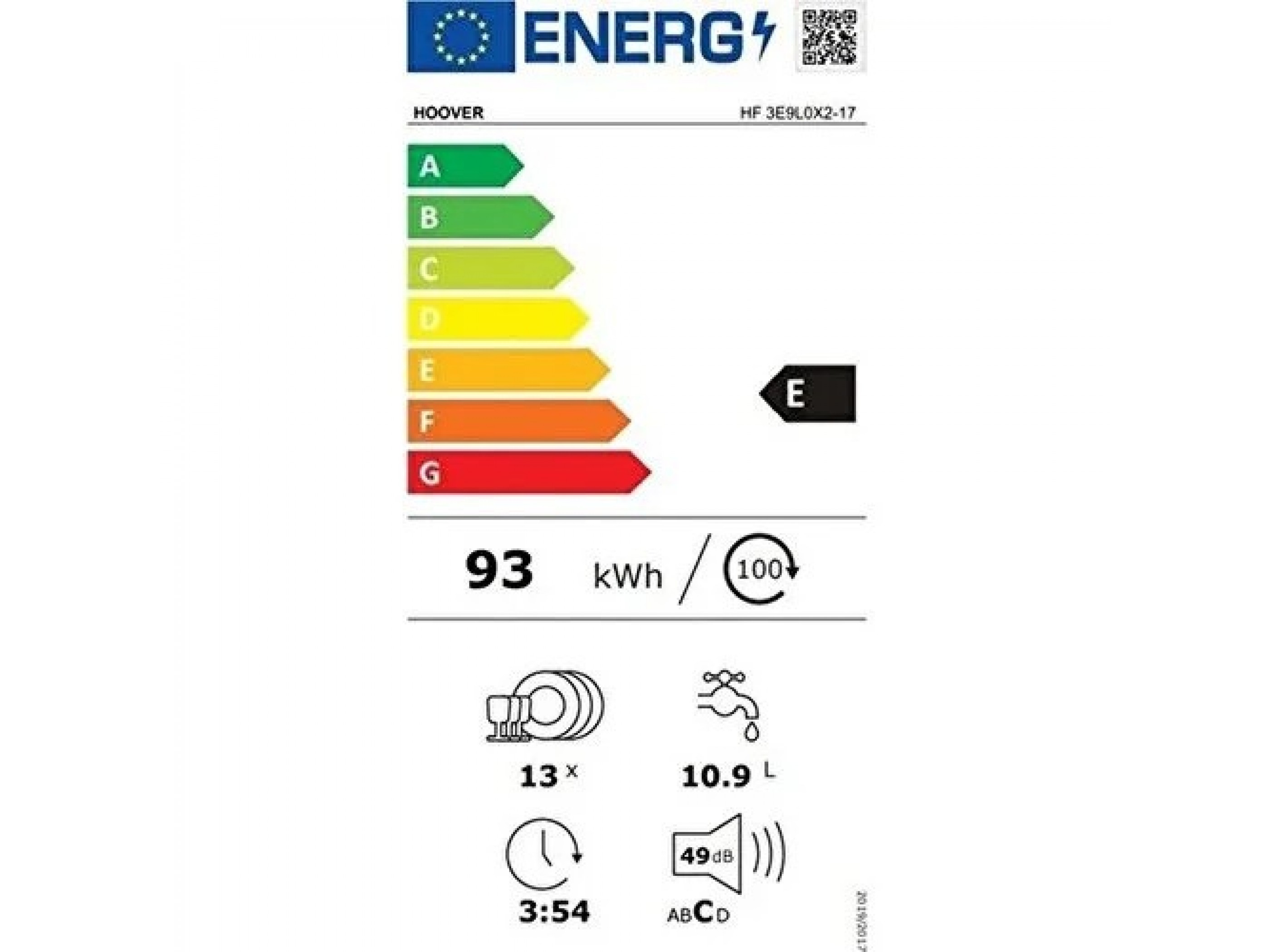 H-DISH 300 Hoover Beyaz Bulaşık Makinesi