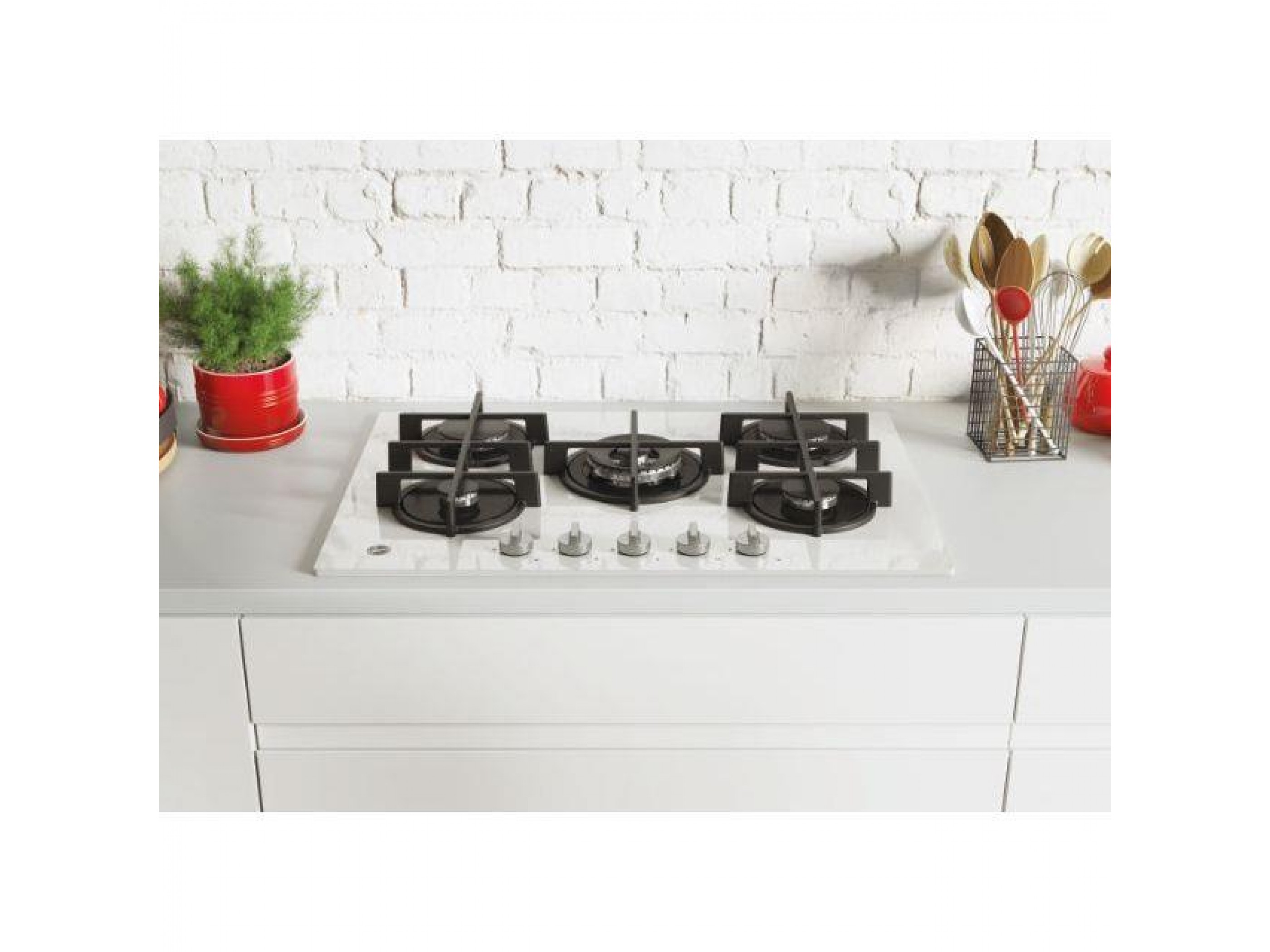 H-HOB 300 GAS Beyaz 5 gözlü Hoover Ocak