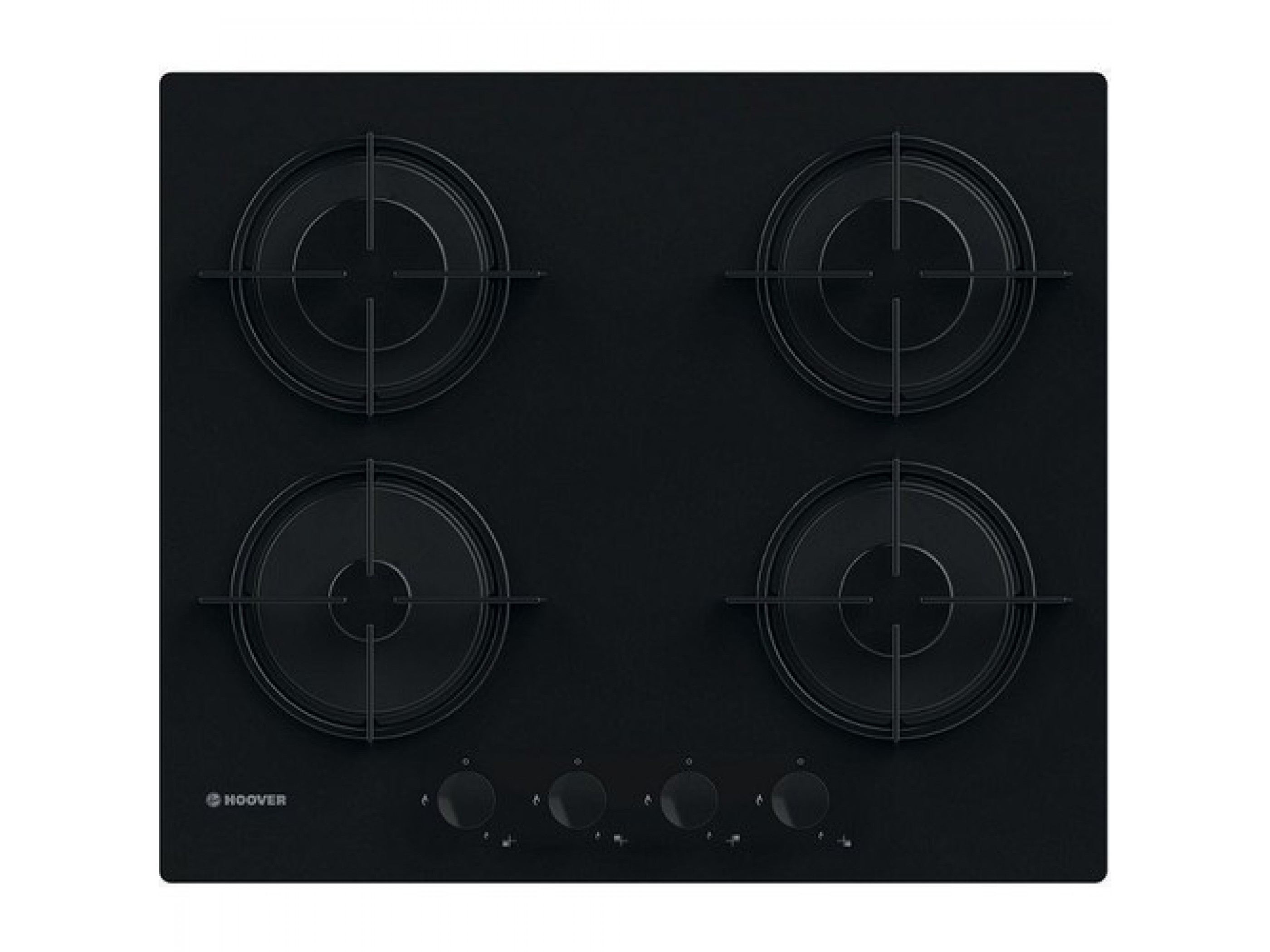 H-HOB 300 GAS Siyah 5 gözlü Hoover Ocak